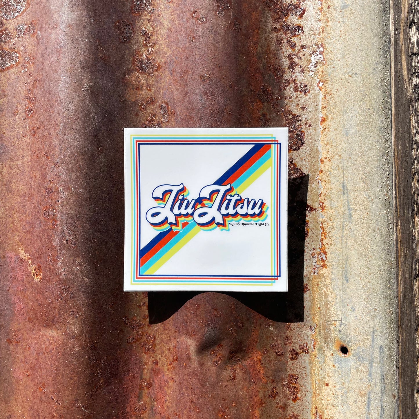 Jiu-Jitsu Sticker | Retro Jiu-Jitsu Colorful by ROLL & RUMBLE Fight Co.