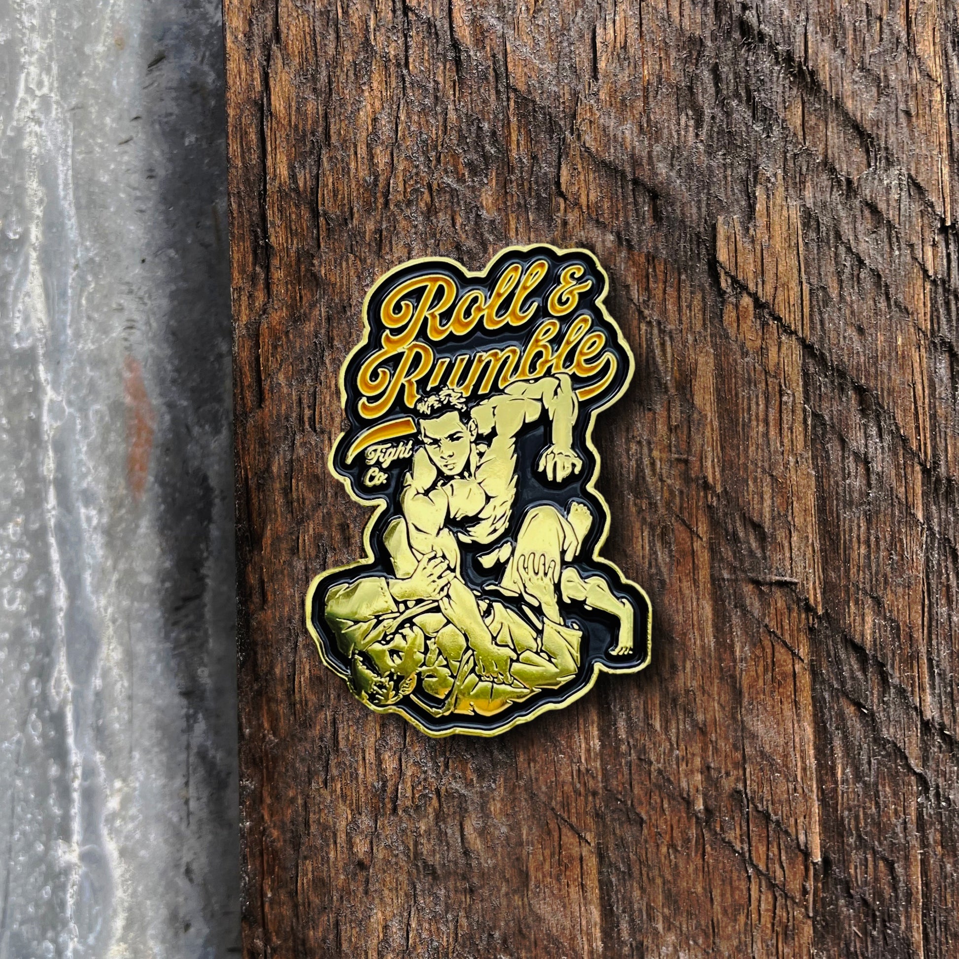 This pin captures the essence of a thrilling Vale Tudo battle, where two fighters engage in an epic Jiu-Jitsu showdown. This pin is a testament to the intense spirit and skill that define the art of Brazilian Jiu-Jitsu.
