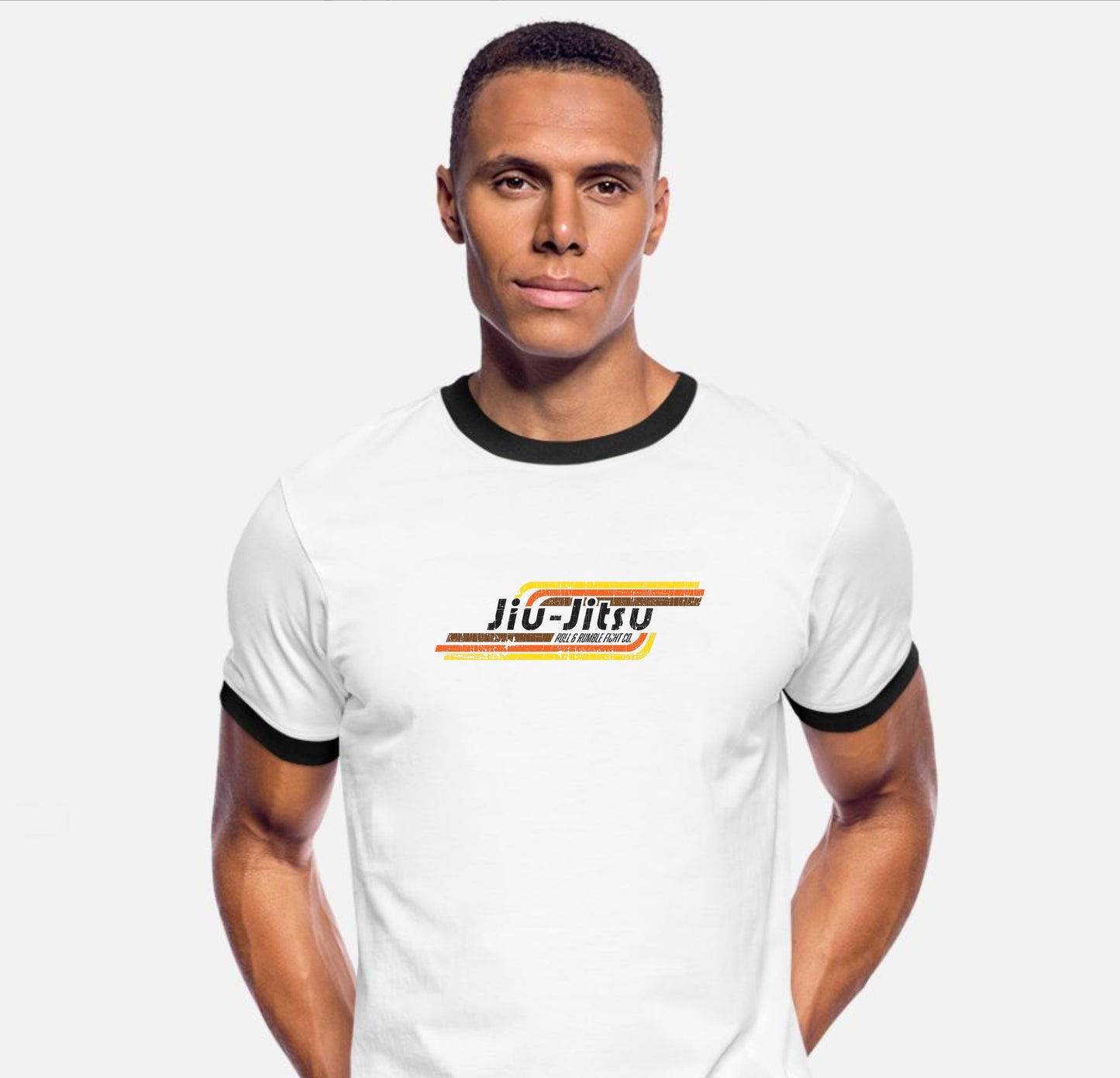 Jiu-Jitsu T-Shirt | Retro | Vintage | Cali Distressed by ROLL & RUMBLE Fight Co.