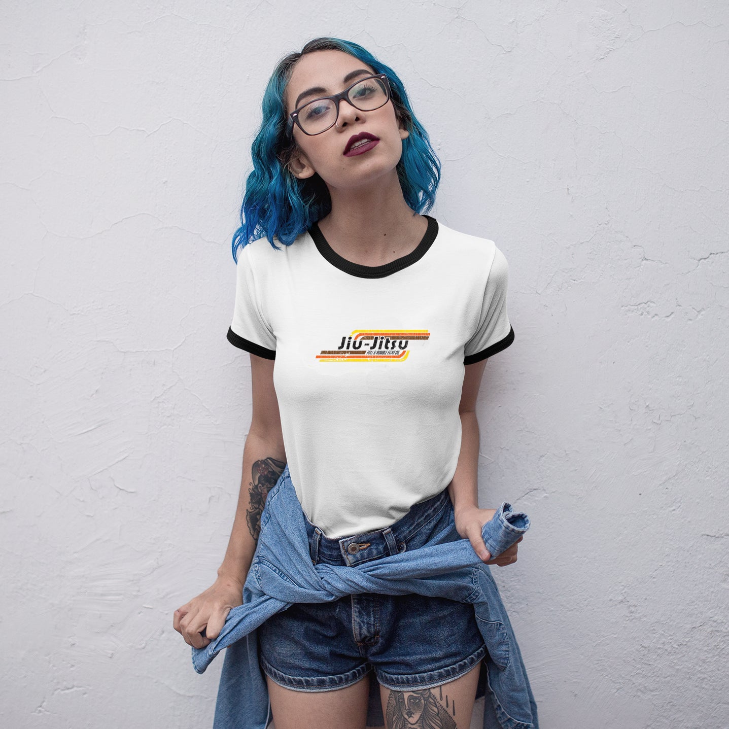 Jiu-Jitsu T-Shirt | Retro | Vintage | Cali Distressed by ROLL & RUMBLE Fight Co.