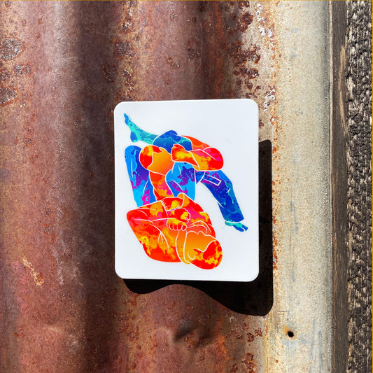 Jiu-Jitsu Sticker | Triangle | Colorful  by ROLL & RUMBLE Fight Co.