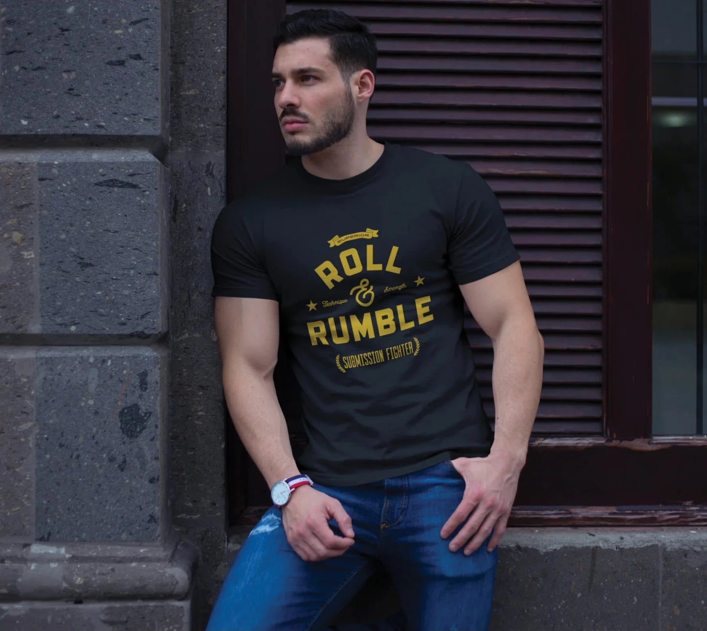 Jiu-Jitsu T-Shirt | ROLL & RUMBLE Superior | Technique | Strength | Submission Fighter by ROLL & RUMBLE Fight Co.