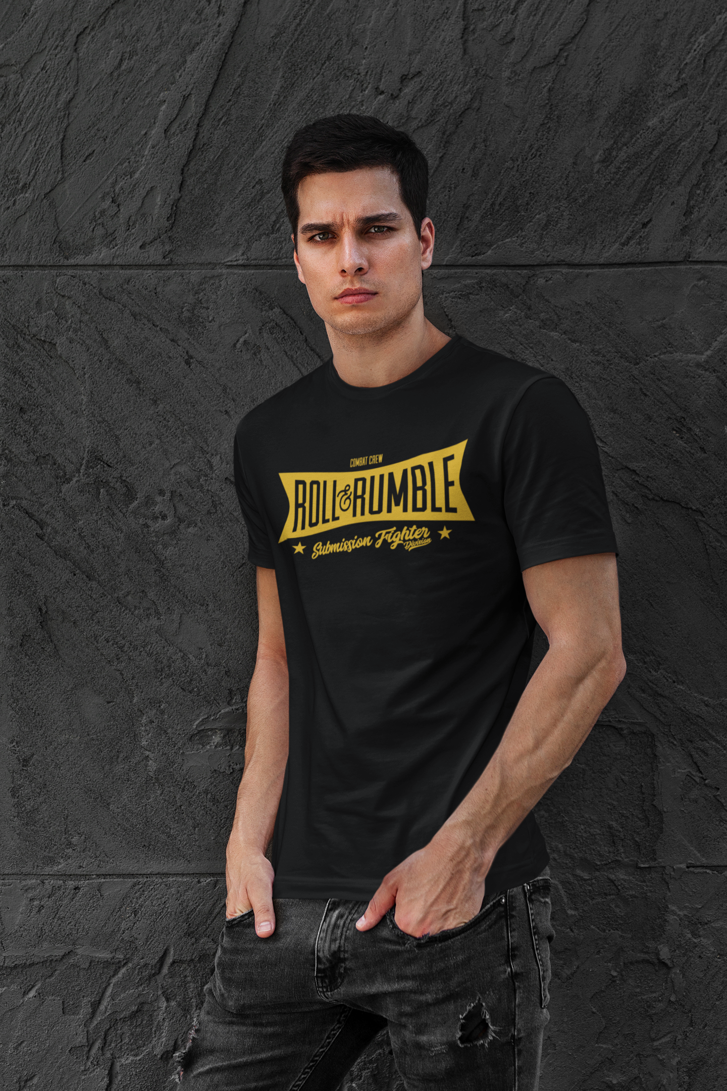 Jiu-Jitsu T-shirt | ROLL & RUMBLE Combat Crew Submission Fighter Division by ROLL & RUMBLE Fight Co.