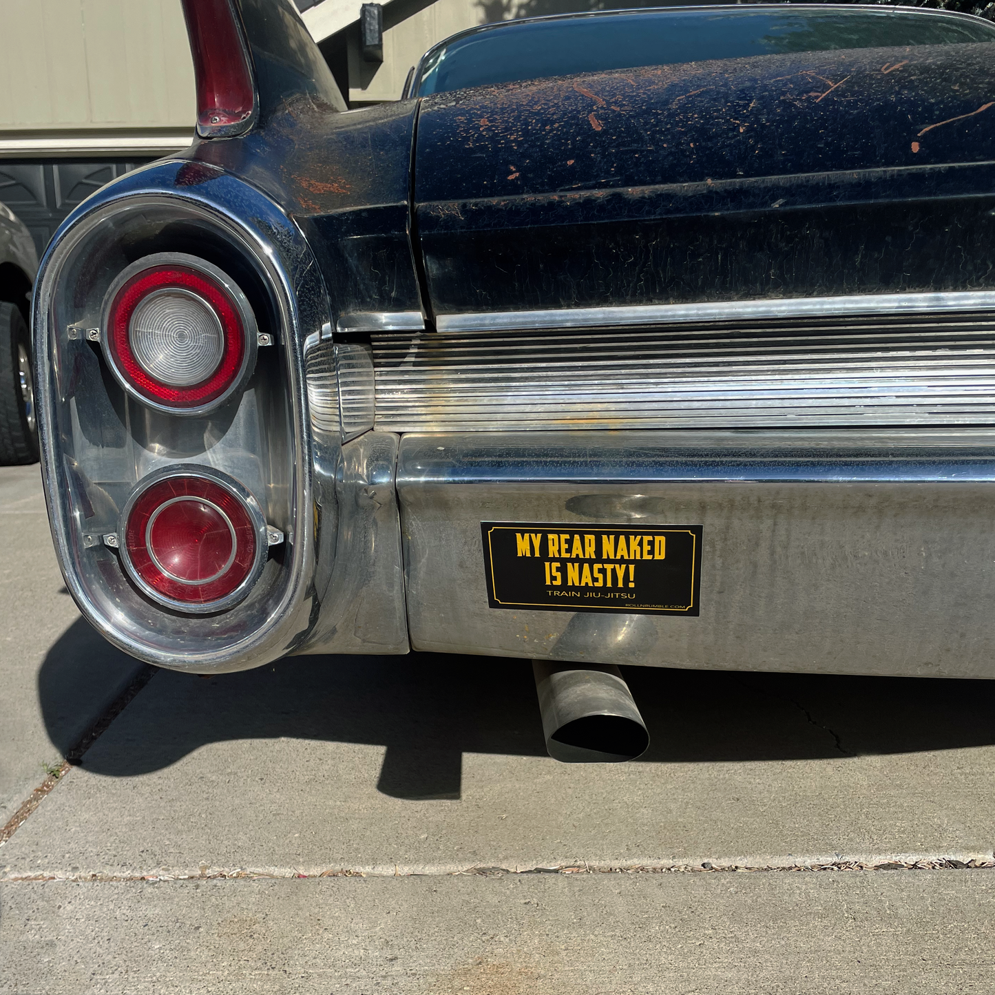 Jiu-Jitsu Bumper Sticker | MY REAR NAKED IS NASTY! TRAIN JIU-JITSU by ROLL & RUMBLE Fight Co.