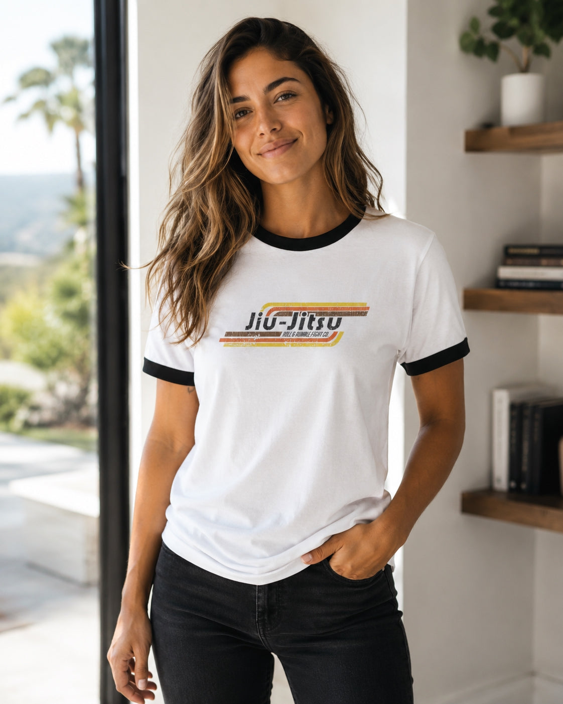 Jiu-Jitsu T-Shirt | Retro | Distressed | by ROLL & RUMBLE Fight Co.