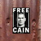 "FREE CAIN" Premium Vinyl Sticker by ROLL & RUMBLE Fight Co.