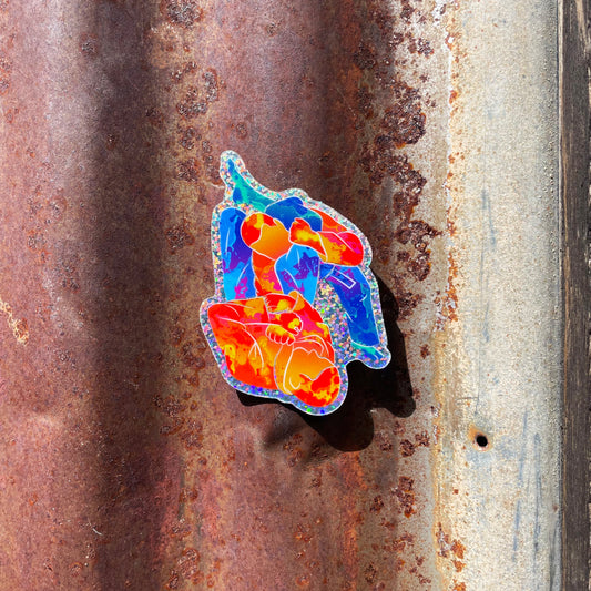 Jiu-Jitsu Sticker | Jiu-Jitsu Triangle |Glitter  by ROLL & RUMBLE Fight Co.