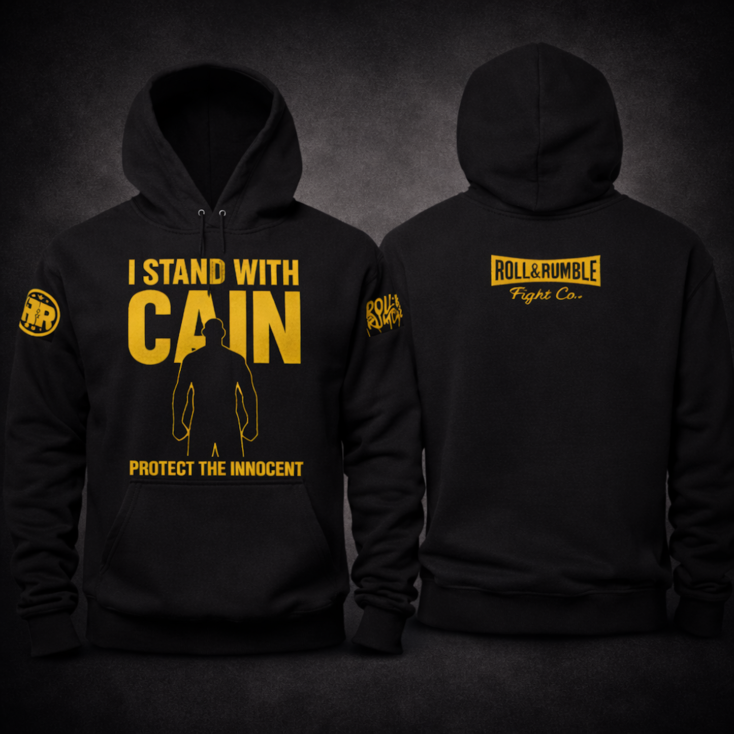 I STAND WITH CAIN - PREMIUM HOODIE by ROLL & RUMBLE Fight Co.