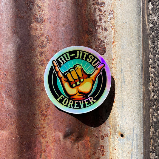 Jiu-Jitsu Sticker | Jiu-Jitsu Forever | Holographic by ROLL & RUMBLE Fight Co.