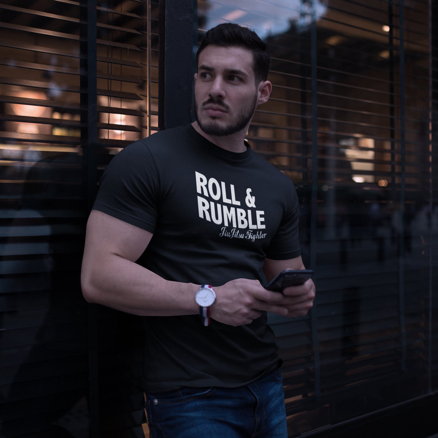 Jiu-Jitsu T-shirt | Warrior in a Garden by ROLL & RUMBLE Fight Co.