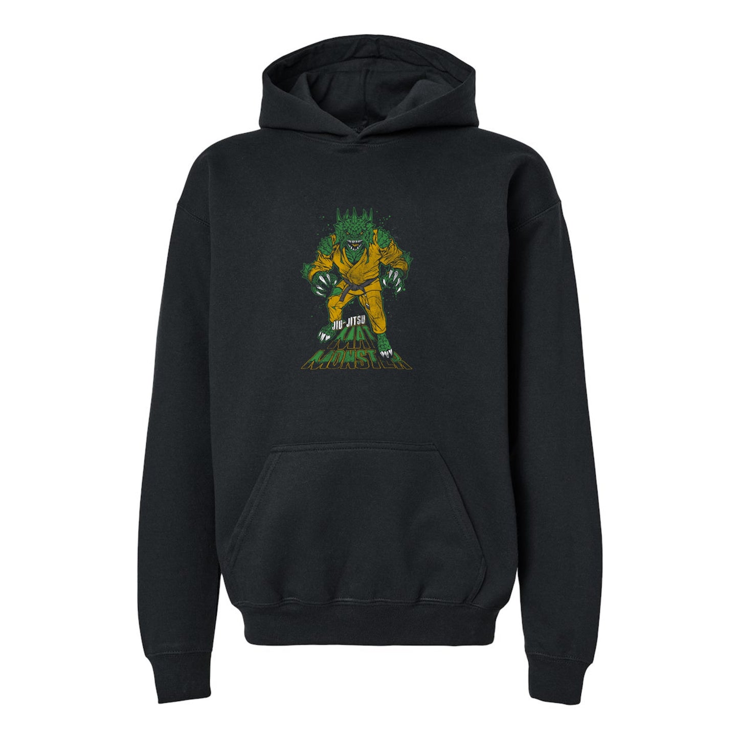 Youth Jiu-Jitsu Apparel Mat Monster Hoodie featuring the Sea Creature by ROLL & RUMBLE Fight Co.