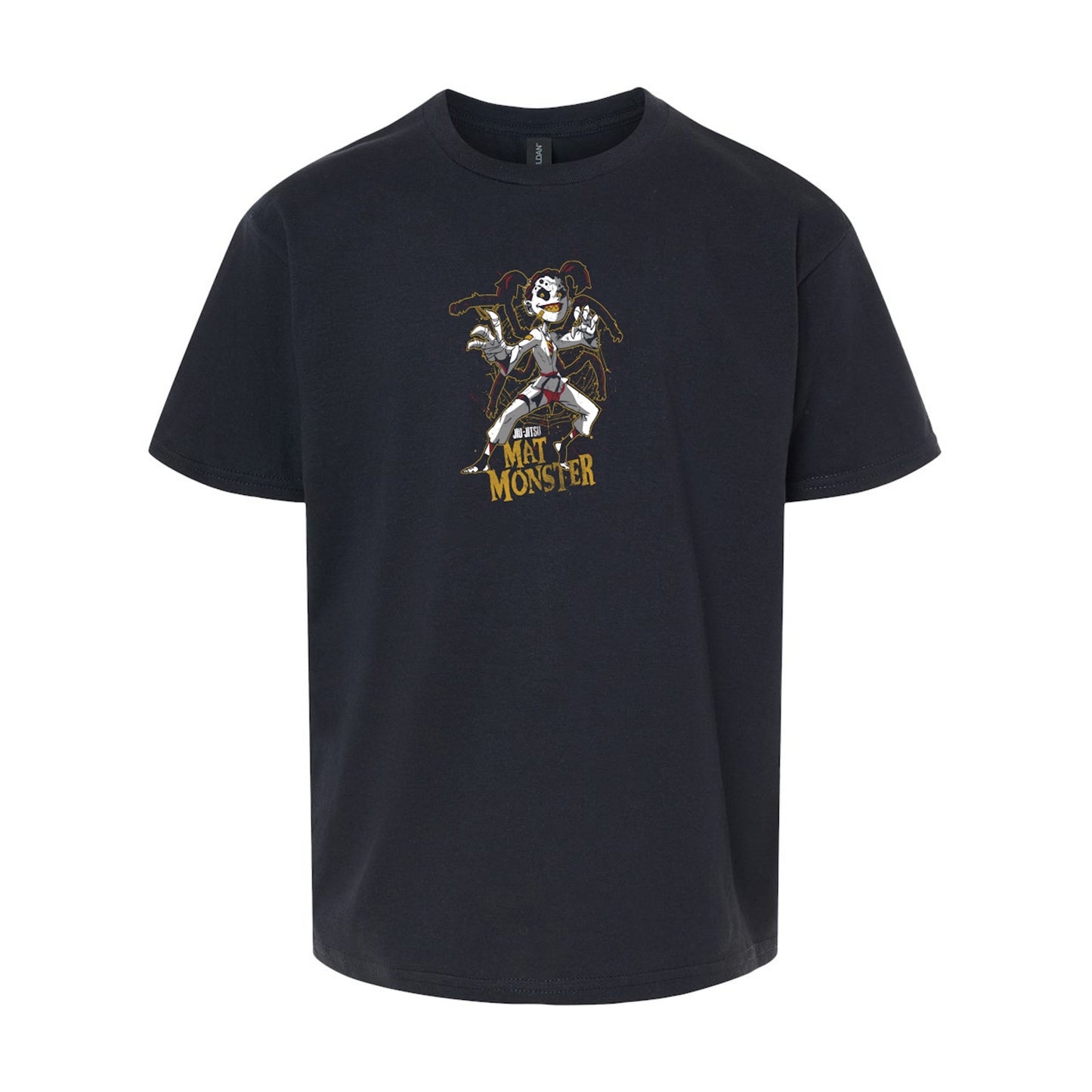 Youth Jiu-Jitsu Apparel Mat Monster T-shirt featuring Spider Girl  by ROLL & RUMBLE Fight Co.