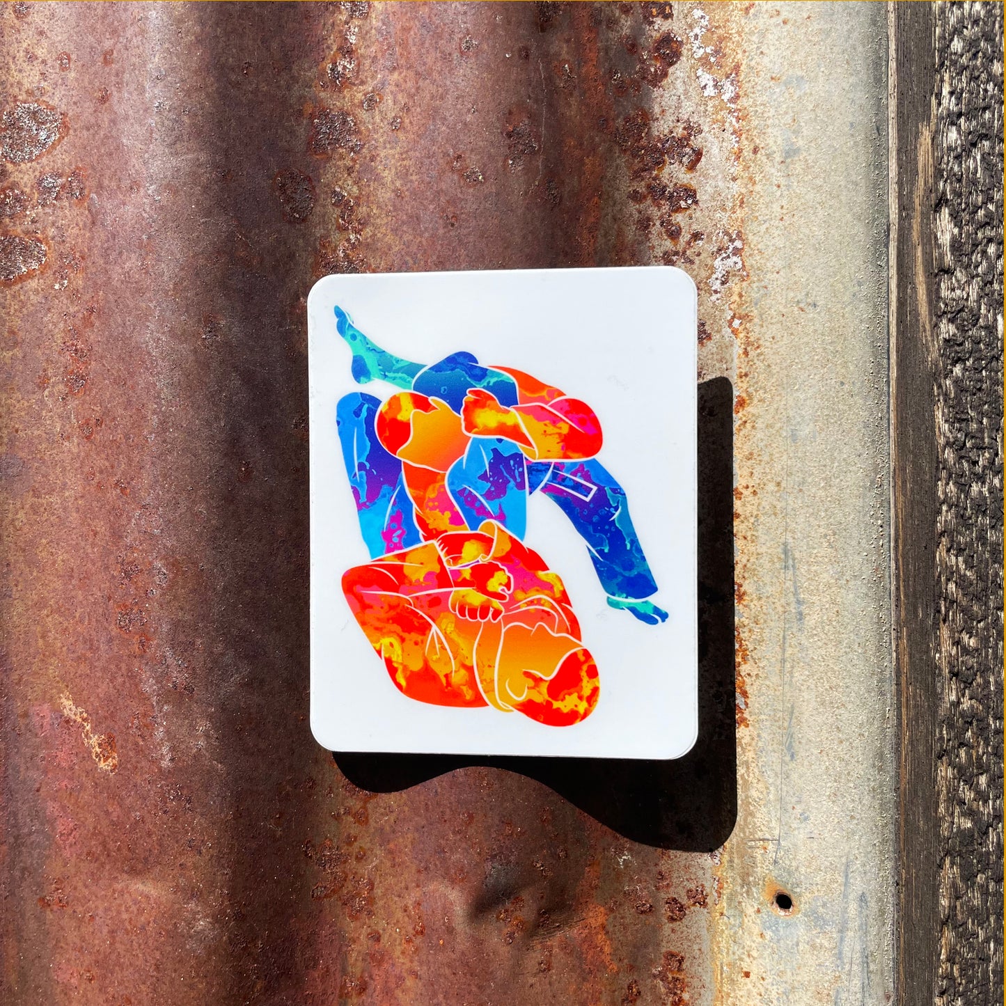 Jiu-Jitsu Sticker | Triangle | Colorful  by ROLL & RUMBLE Fight Co.