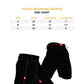 Youth size chart for Jiu Jitsu shorts from ROLL & RUMBLE Fight Co.